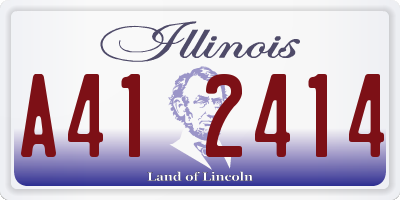 IL license plate A412414