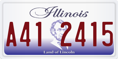 IL license plate A412415