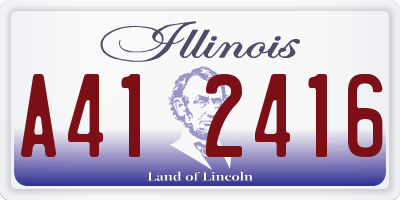 IL license plate A412416