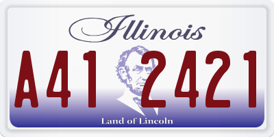 IL license plate A412421