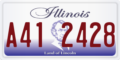 IL license plate A412428