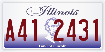 IL license plate A412431