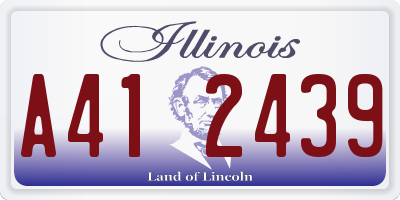 IL license plate A412439
