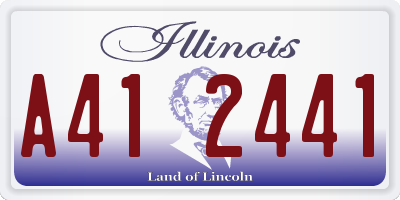 IL license plate A412441