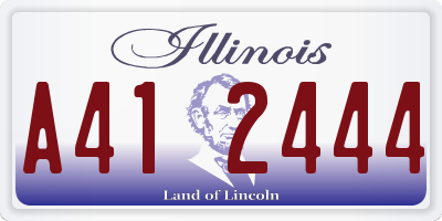 IL license plate A412444