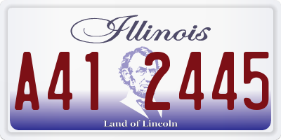 IL license plate A412445
