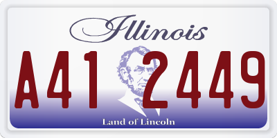 IL license plate A412449