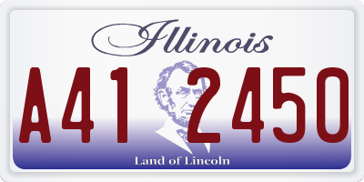 IL license plate A412450