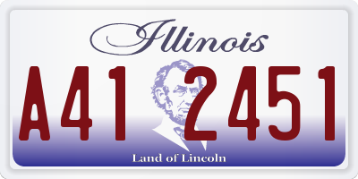 IL license plate A412451