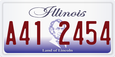 IL license plate A412454
