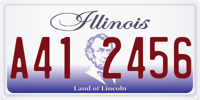 IL license plate A412456