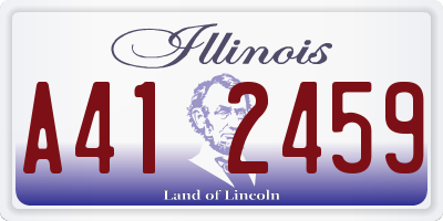 IL license plate A412459