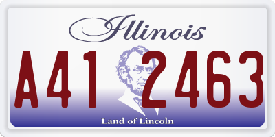 IL license plate A412463