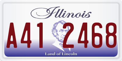 IL license plate A412468