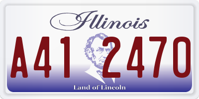 IL license plate A412470