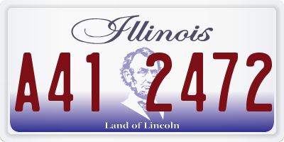 IL license plate A412472