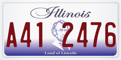 IL license plate A412476