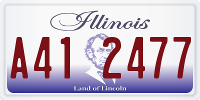 IL license plate A412477
