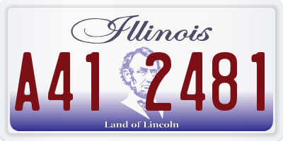 IL license plate A412481