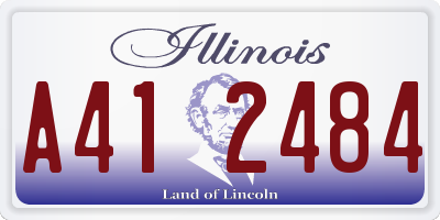 IL license plate A412484