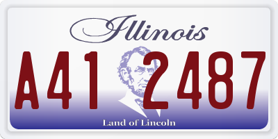 IL license plate A412487