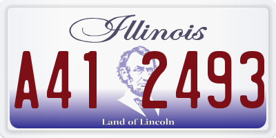 IL license plate A412493