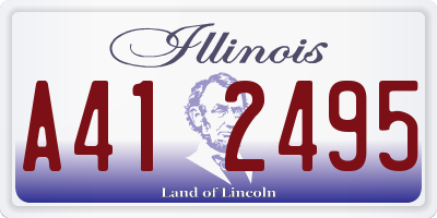 IL license plate A412495
