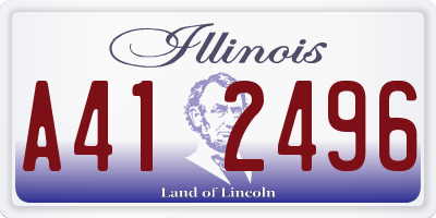 IL license plate A412496