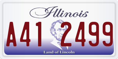 IL license plate A412499