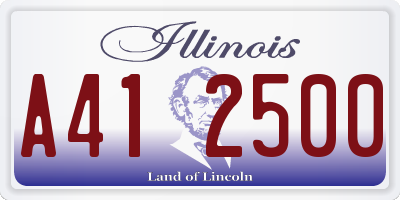 IL license plate A412500