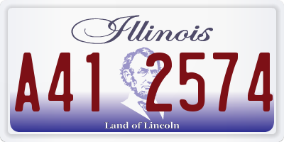 IL license plate A412574