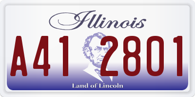IL license plate A412801