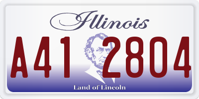 IL license plate A412804