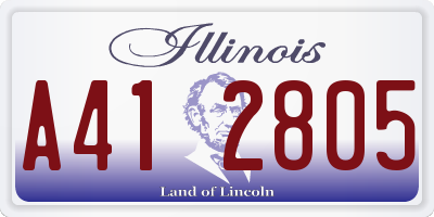 IL license plate A412805