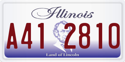 IL license plate A412810