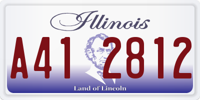 IL license plate A412812