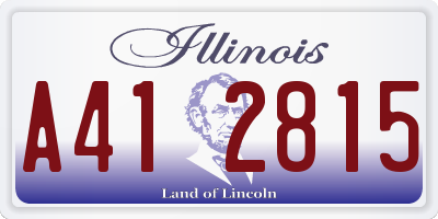IL license plate A412815