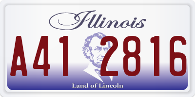 IL license plate A412816