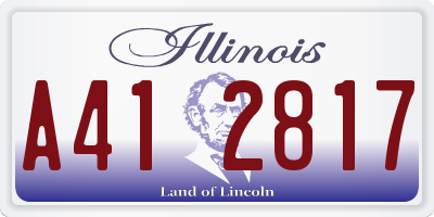 IL license plate A412817