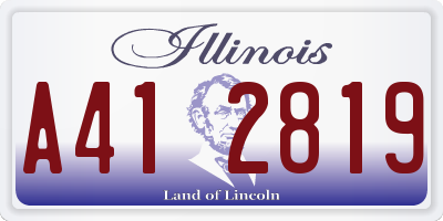 IL license plate A412819