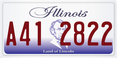 IL license plate A412822