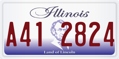 IL license plate A412824