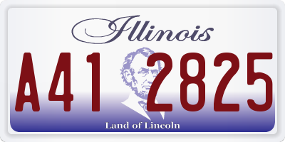 IL license plate A412825