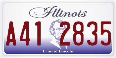 IL license plate A412835