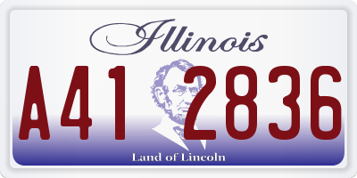 IL license plate A412836