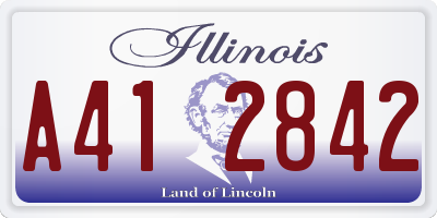 IL license plate A412842
