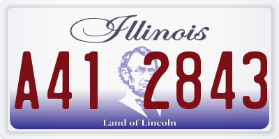 IL license plate A412843