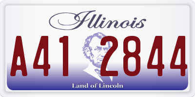 IL license plate A412844