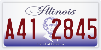 IL license plate A412845