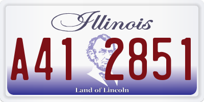 IL license plate A412851